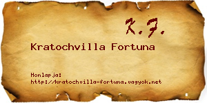 Kratochvilla Fortuna névjegykártya